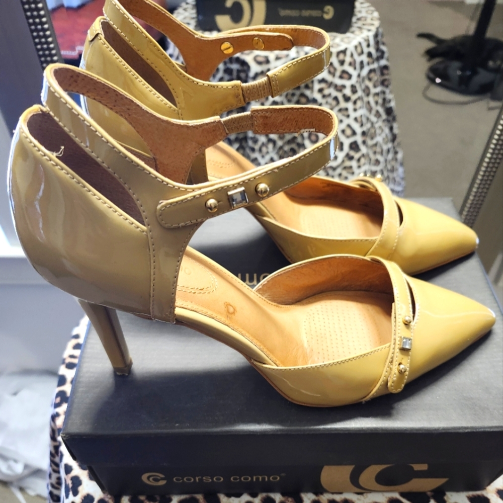 Corso Como Parkslope D'Orsay Pump, Nude Patent, Size 11 M